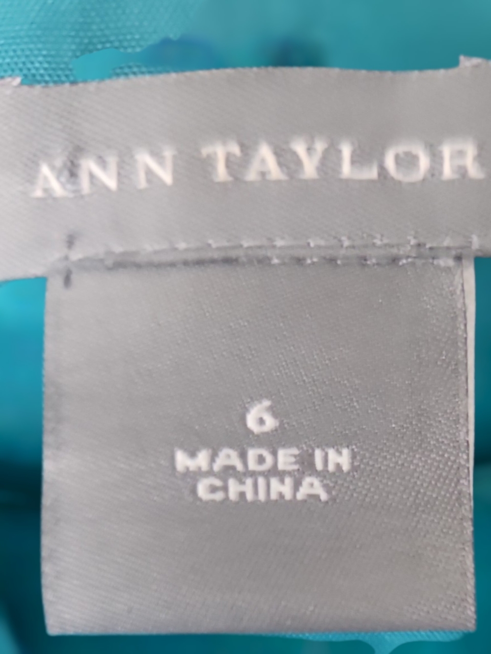 Ann Taylor Sleeveless Square Neckline Teal Green Silk Tropical Print Dress Size6 - Picture 2 of 13